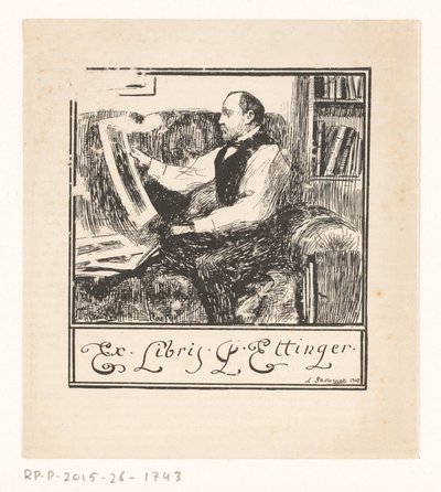 Ex libris on Pawel Ettinger tekijältä Leonid Osipovisch Pasternak