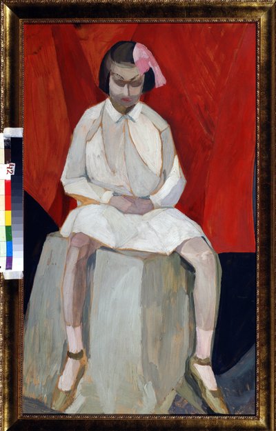 "La petite filet sir un tsube" Peinture de Leonid Terentiyevich Chupyatov (Chupiatov) (1890-1941) 1920 environ Collection prive tekijältä Leonid Terentlevich Chupyatov