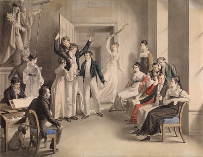 Franz Schubert 1797-1828. Schubertian bilepeli Atzenbruggissa, 1821 tekijältä Leopold Kupelwieser