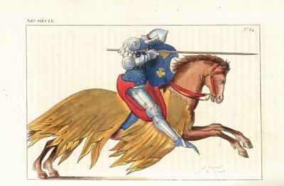 Englantilainen ratsuväki hyökkää lanssilla tekijältä Leopold Massard