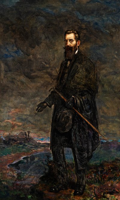 Theodor Herzlin muotokuva (öljy kankaalle) tekijältä Leopold Pilichowski