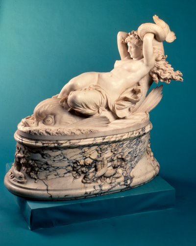 Galatea ratsastaa delfiinillä, n. 1880 tekijältä Leopoldo Ansiglione