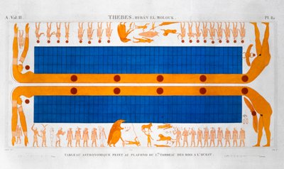 Muinaisen Egyptin tähtitieteellinen pöytä, 1822 tekijältä Leroy