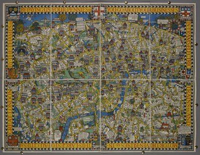 "By Paying Us Your Pennies" – tai "Wonderground Map of London Town" tekijältä Leslie MacDonald (1884 1947) Gill