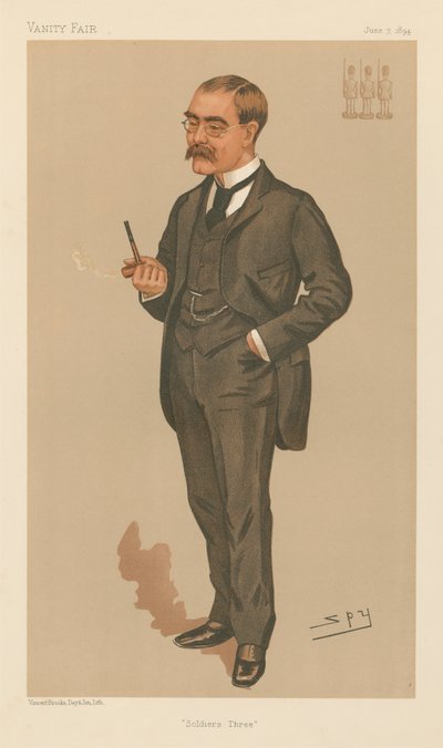 Soldiers Three, Rudyard Kipling (Vanity Fair -sarja) tekijältä Leslie Matthew Spy Ward
