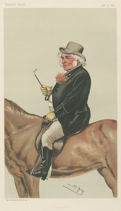 Vanity Fair: Urheilu, Muut: Sport Riders; "Clocks", Sir John Bennett, 13. tammikuuta 1883 tekijältä Leslie Matthew Spy Ward