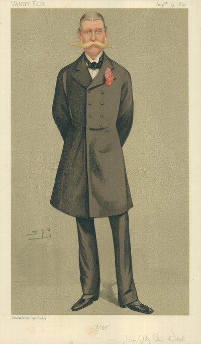 Eversti William Cornwallis West, Algy, 13. elokuuta 1892, Vanity Fair -sarjakuva. tekijältä Leslie Matthew Ward