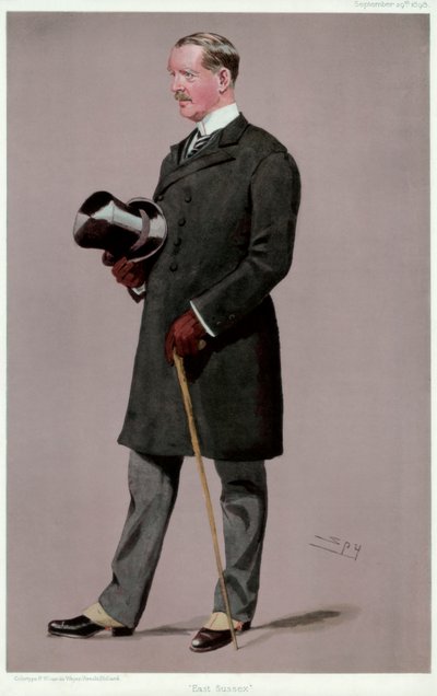 East Sussex, eversti Brookfield, brittiläinen sotilas ja poliitikko, 1898. tekijältä Leslie Matthew Ward
