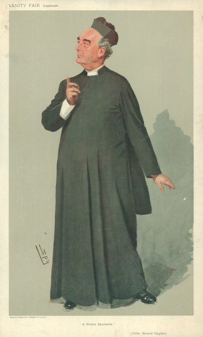 Isä Bernard Vaughan, Moderni Savonarola, 30. tammikuuta 1907, Vanity Fair -sarjakuva tekijältä Leslie Matthew Ward