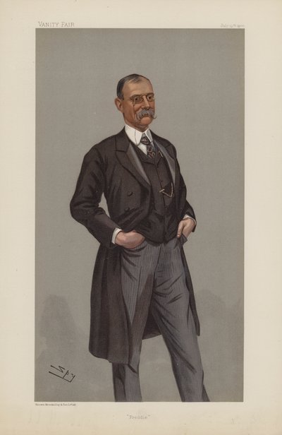 Frederick Treves, Freddie, 19. heinäkuuta 1900, Vanity Fair -sarjakuva (chromolitho) tekijältä Leslie Matthew Ward
