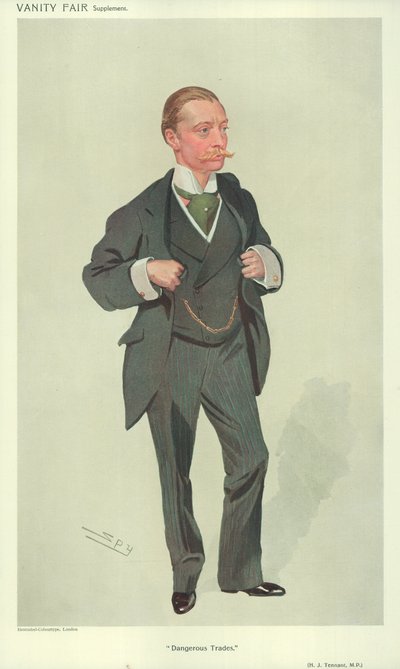 Harold J Tennant, kansanedustaja, Dangerous Trades, 23. joulukuuta 1909, Vanity Fair -sarjakuva tekijältä Leslie Matthew Ward