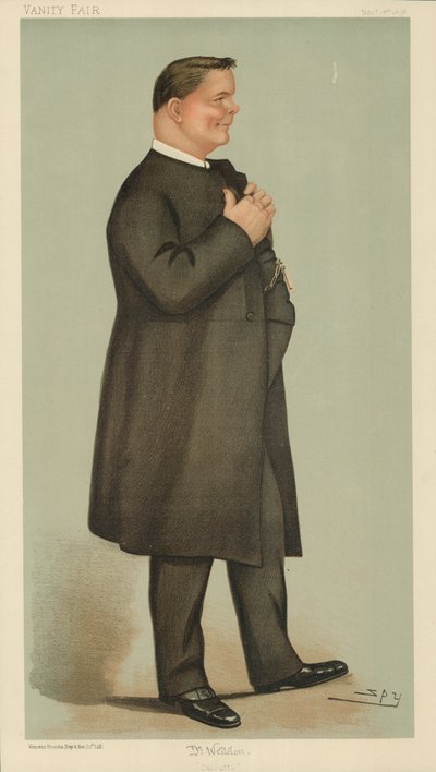James Edward Cowell Weldon, The Bishop-Designate of Calcutta, Kalkutta, 17. marraskuuta 1898, Vanity Fair -sarjakuva. tekijältä Leslie Matthew Ward