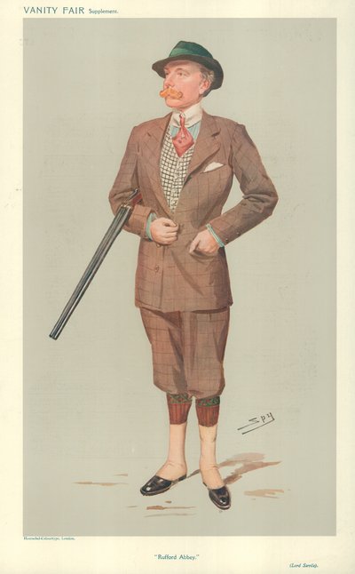 Lord John Savile, Rufford Abbey, 15. huhtikuuta 1908, Vanity Fair -sarjakuva tekijältä Leslie Matthew Ward