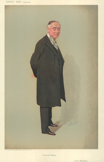 Lord Weardale, kyyninen radikaali, 25. heinäkuuta 1906, Vanity Fair -sarjakuva tekijältä Leslie Matthew Ward