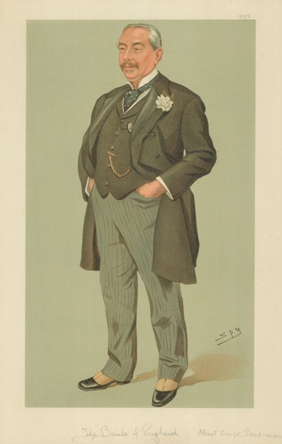 herra Albert George Sandeman, The Bank of England, 12. syyskuuta 1895, Vanity Fair -sarjakuva tekijältä Leslie Matthew Ward