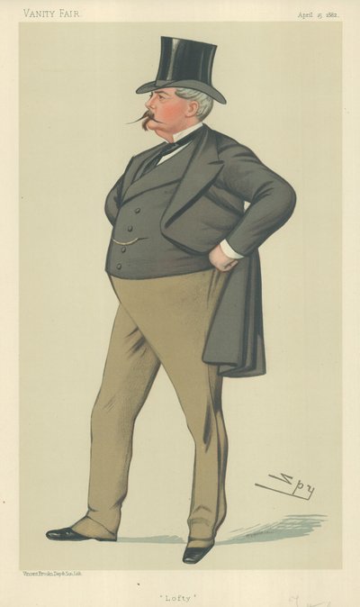 Mr Arthur Loftus Tottenham, Lofty, 15. huhtikuuta 1882, Vanity Fair -sarjakuva tekijältä Leslie Matthew Ward