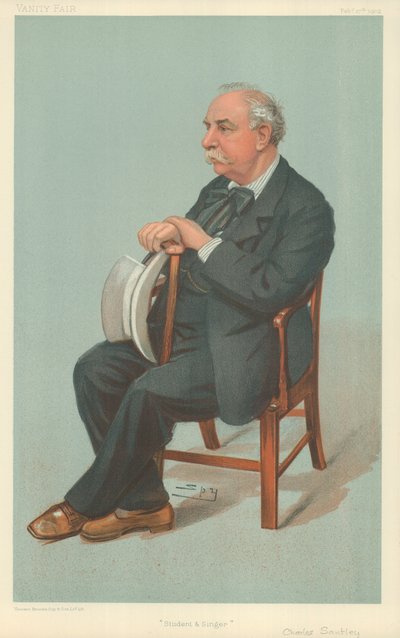 Charles Santley, opiskelija ja laulaja, 27. helmikuuta 1902, Vanity Fair -sarjakuva tekijältä Leslie Matthew Ward