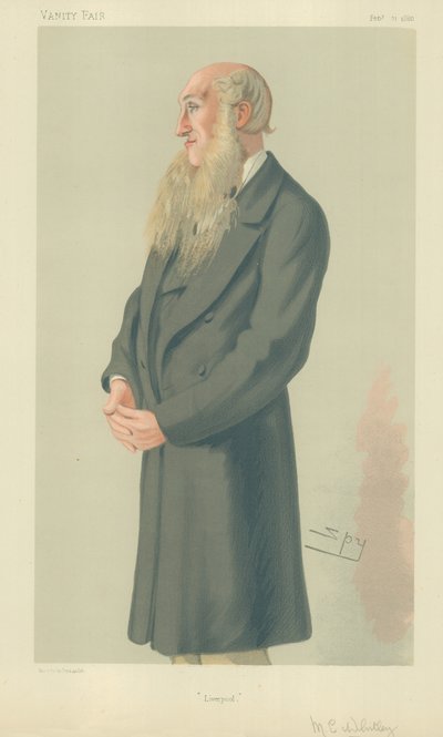 Mr E Whitley, Liverpool, 21. helmikuuta 1880, Vanity Fair -sarjakuva tekijältä Leslie Matthew Ward