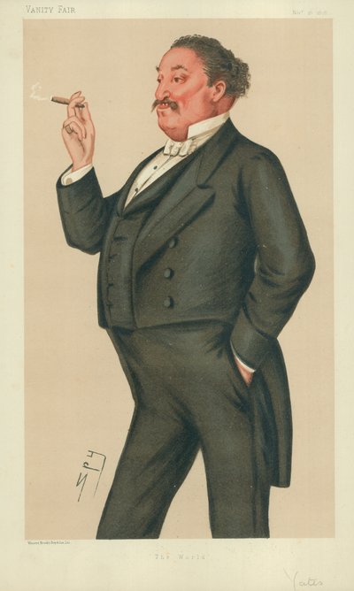 Mr Edmund Hodgson Yates, Maailma, 16. marraskuuta 1878, Vanity Fair -sarjakuva tekijältä Leslie Matthew Ward