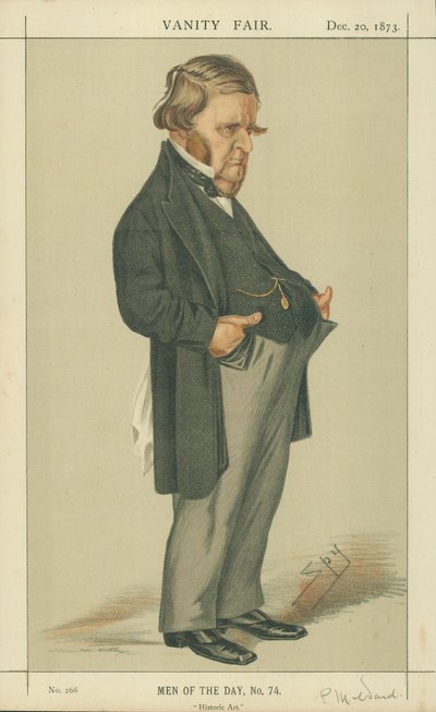 Herra Edward Matthew Ward, Historic Art, 20. joulukuuta 1873, Vanity Fair -sarjakuva tekijältä Leslie Matthew Ward