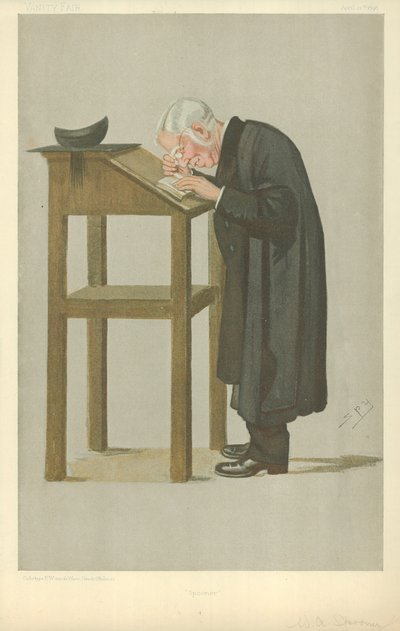 Mr W A Spooner, Spooner, 21. huhtikuuta 1898, Vanity Fair -sarjakuva tekijältä Leslie Matthew Ward
