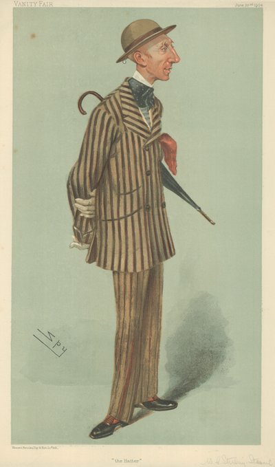 William Crawfurd Stirling-Stuart, The hatter, 23. kesäkuuta 1904, Vanity Fair -sarjakuva. tekijältä Leslie Matthew Ward
