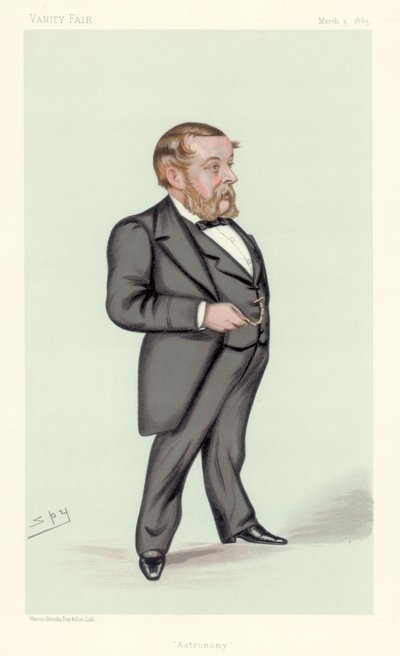 Richard Anthony Proctor, englantilainen tähtitieteilijä, matemaatikko ja populaaritieteellinen kirjailija, 1883 tekijältä Leslie Matthew Ward