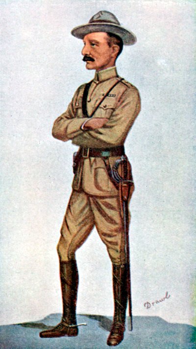 Robert Baden-Powell, englantilainen sotilas, 1900. tekijältä Leslie Matthew Ward