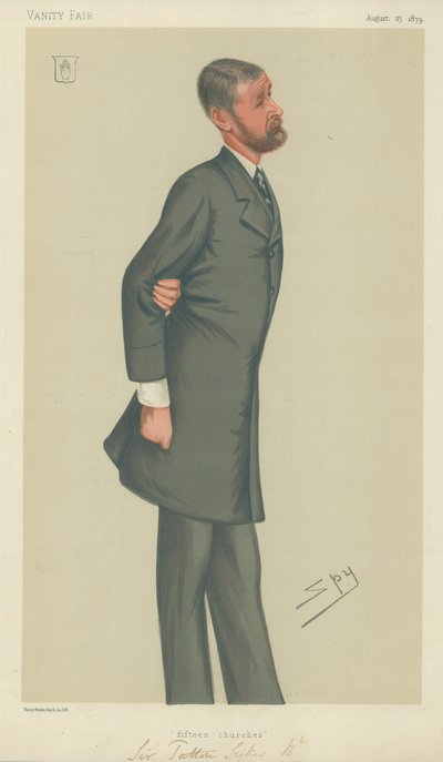 Sir Tatton Sykes, Viisitoista kirkkoa, 23. elokuuta 1879, Vanity Fair -sarjakuva tekijältä Leslie Matthew Ward