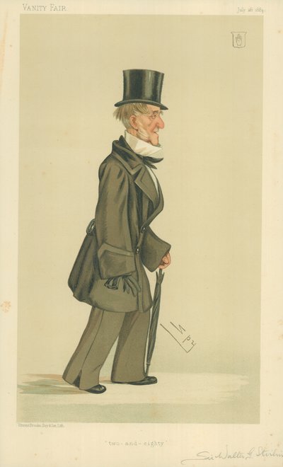 Sir Walter George Stirling, kaksi ja kahdeksankymmentä, 26. heinäkuuta 1884, Vanity Fair -sarjakuva tekijältä Leslie Matthew Ward