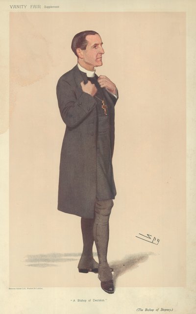Stepneyn piispa, päätöksen piispa, 19. huhtikuuta 1906, Vanity Fair -sarjakuva tekijältä Leslie Matthew Ward