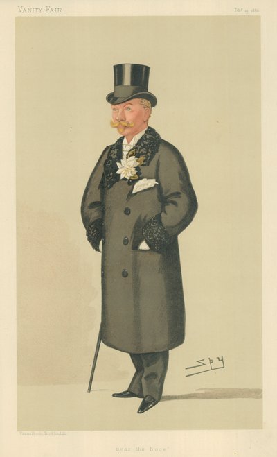 The Hon Harry Tyrwhitt-Wilson, Near the Rose, 13. helmikuuta 1886, Vanity Fair -sarjakuva tekijältä Leslie Matthew Ward