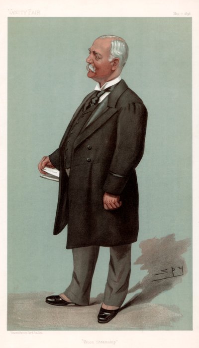 Union Steamship Sir Francis Henry Evans, brittiläinen liikemies ja poliitikko, 1896. tekijältä Leslie Matthew Ward