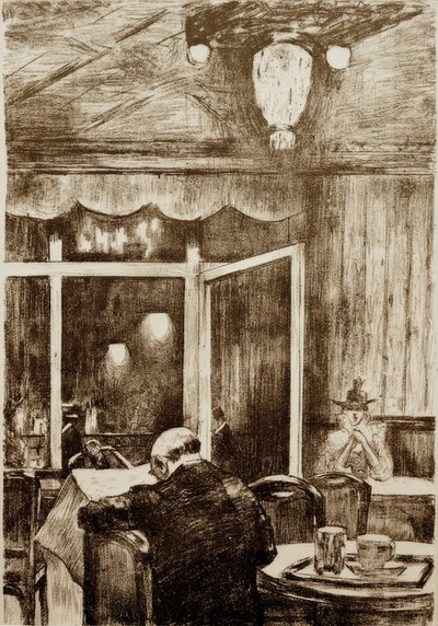 Abend im Café Bauer tekijältä Lesser Ury