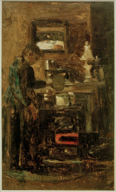 Frau am Küchenherd tekijältä Lesser Ury
