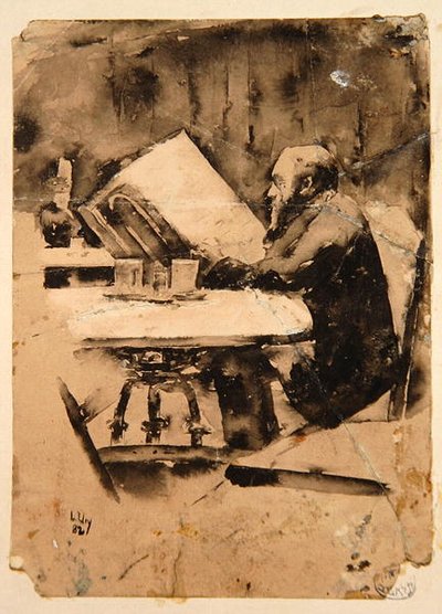 Mies kahvilassa tekijältä Lesser Ury