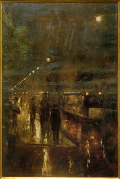 Nächtliches Berlin (Nollendorfplatz) tekijältä Lesser Ury