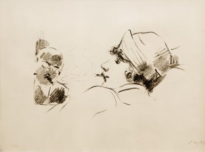 Rauchende Dame tekijältä Lesser Ury