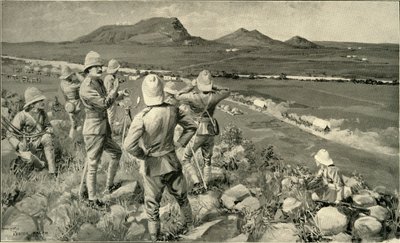 Taistelu Macia ja Highland Brigadea vastaan Koodoesbergissä, 1900. tekijältä Lestor Ralph
