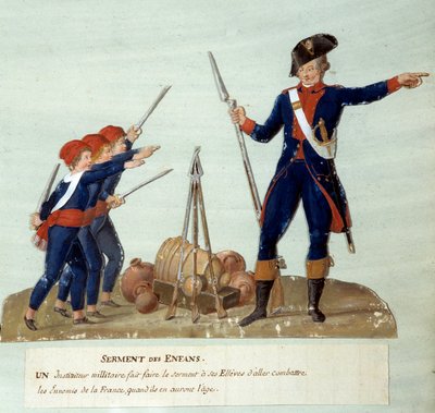 Ranskan vallankumous 1789: Lasten vala. Gouache des freeres Lesueur (1700-luku). Pariisi, Musee Carnavalet tekijältä Lesueur Brothers