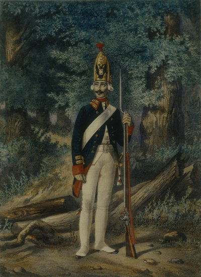 Preobraženskin rykmentin kranaatieri 1800, 1840-luvulla tekijältä Lev Alexandrovich Belousov