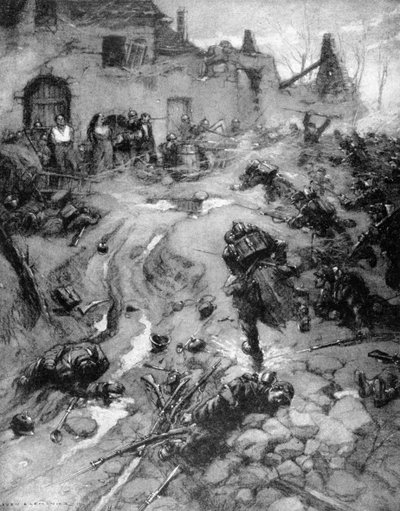 Joukkomme valloittavat Steinbachin, Alsacen, ensimmäisen maailmansodan vuonna 1915 tekijältä Leven and Lemonier