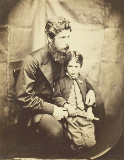 Pastori James Langton Clark ja poika Charles Robin, 1864. tekijältä Lewis Carroll