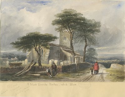 Alton Church: akvarellimaalaus ja [c 1830-1840] (maalaus) tekijältä Lewis John Wood