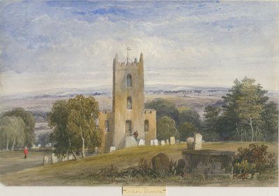 Endonin kirkko: vesivärimaalaus, nd [n1830-1840] (maalaus) (maalaus) tekijältä Lewis John Wood
