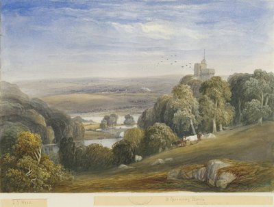 Greenway Bank - Lake: akvarellimaalaus ja [c 1830-1840] tekijältä Lewis John Wood