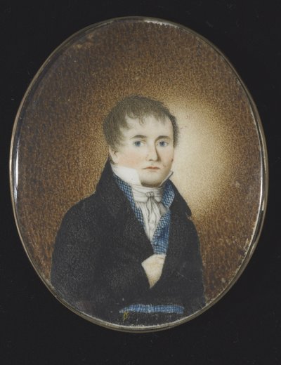Omakuva, n. 1810-20 (akvarelli norsunluun päällä) tekijältä Lewis Peckham