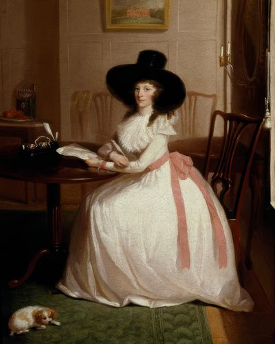 Elizabeth Maria Chevallier Syer, muotokuva / maalaus v. Vaslet tekijältä Lewis Vaslet