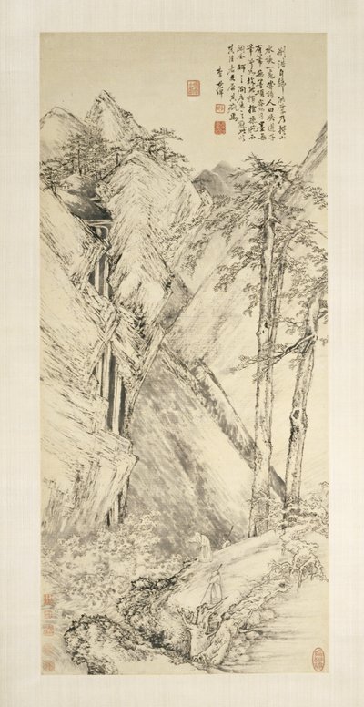 maisema jin GH AO:n ja guan tongin jälkeen, 1690-1770. tekijältä Li Shizhuo