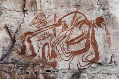 Aboriginaalien mytologia, Burrunggui, Arnhem Land (kalliomaalaus) tekijältä Unbekannt Unbekannt